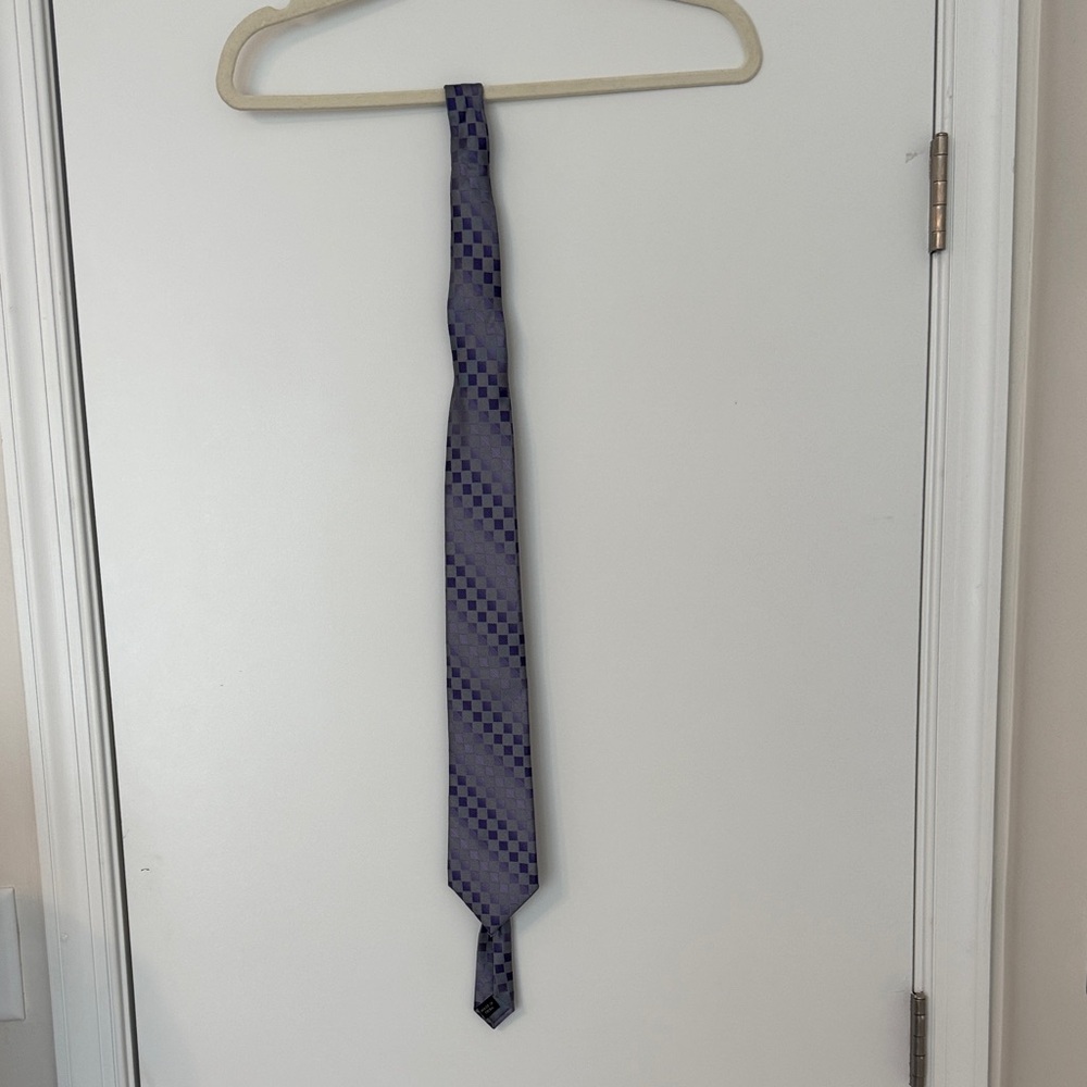 Madison Purple and Black Checkered Tie